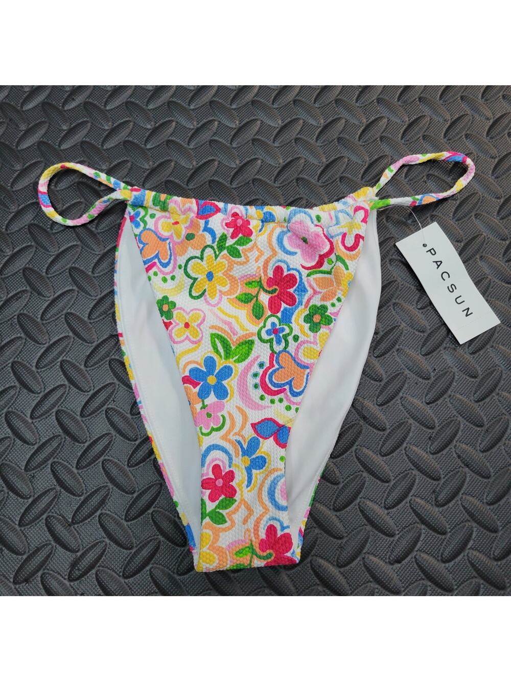 PacSun Swim Eco Floral Bikini Bottoms NWT Small High Leg Cheeky Swimwear Beach